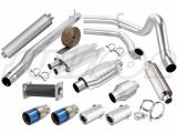 Exhaust mufflers_ catalyst converters_ tail pipes_ clamps